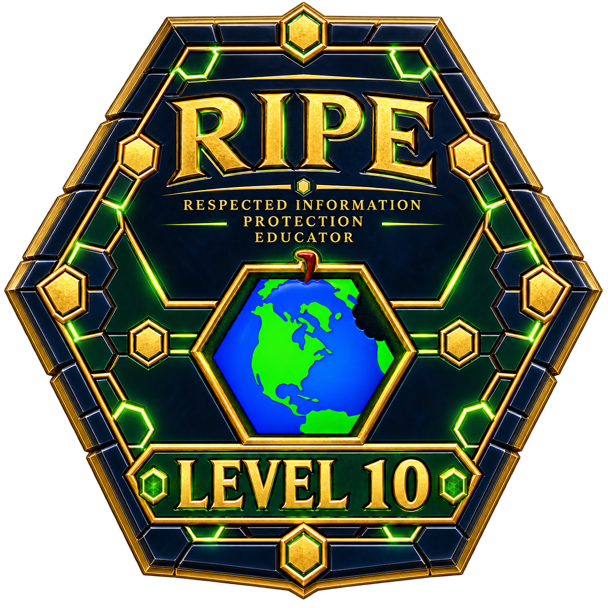 RIPE badge example, level 10