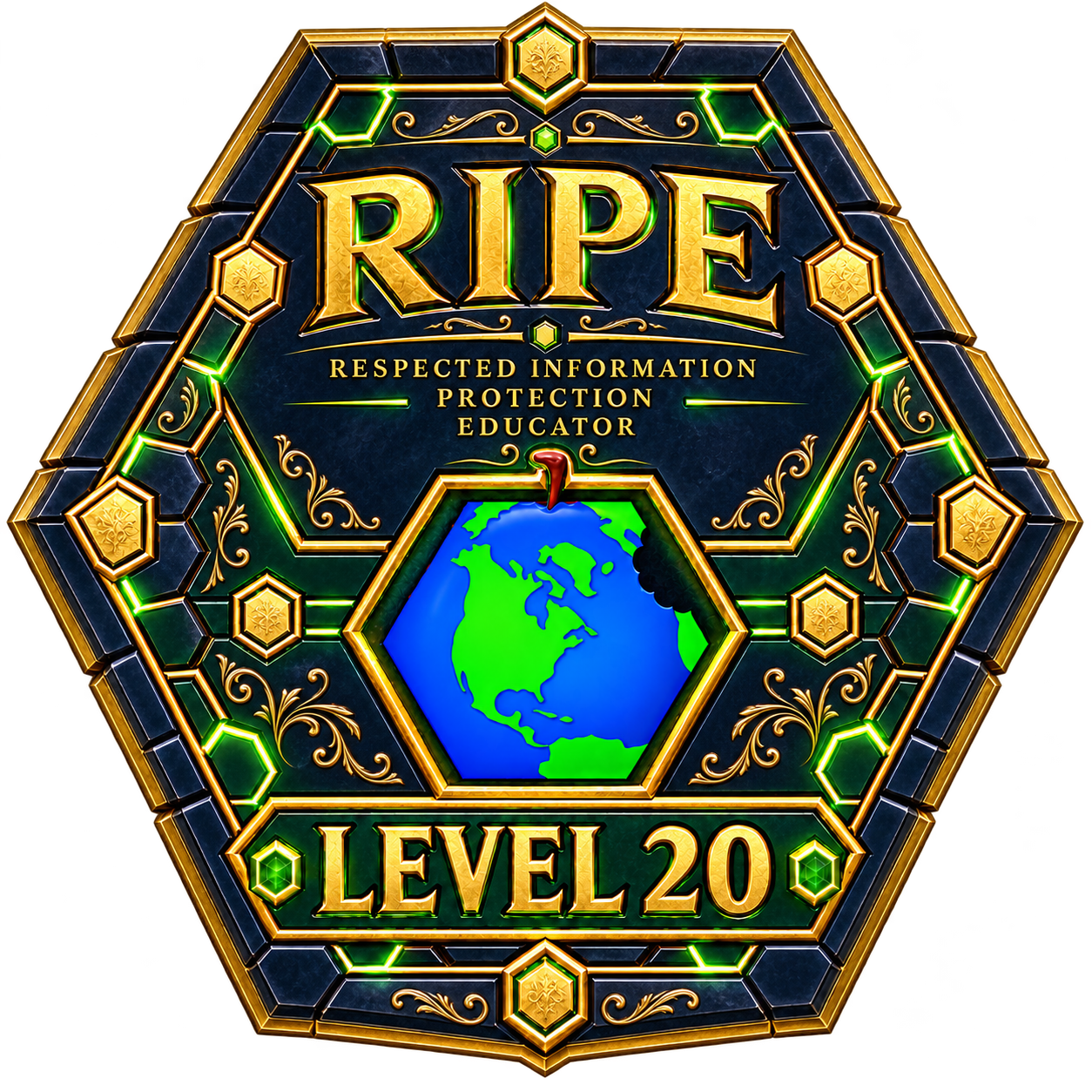 RIPE badge example, level 20