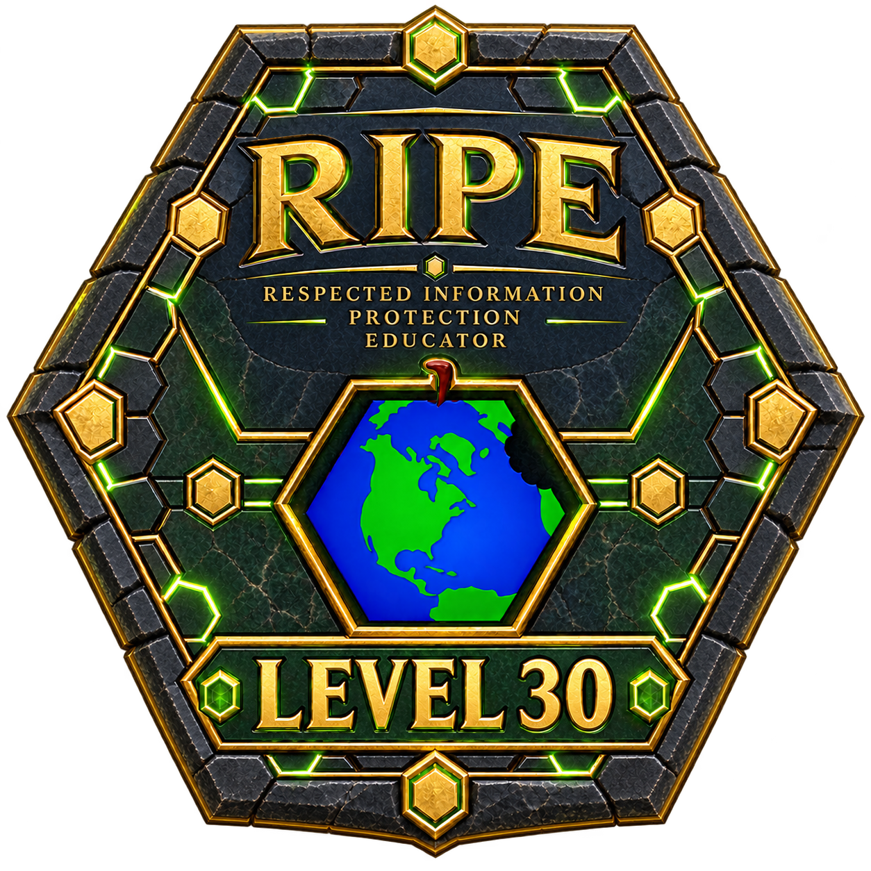 RIPE badge example, level 30