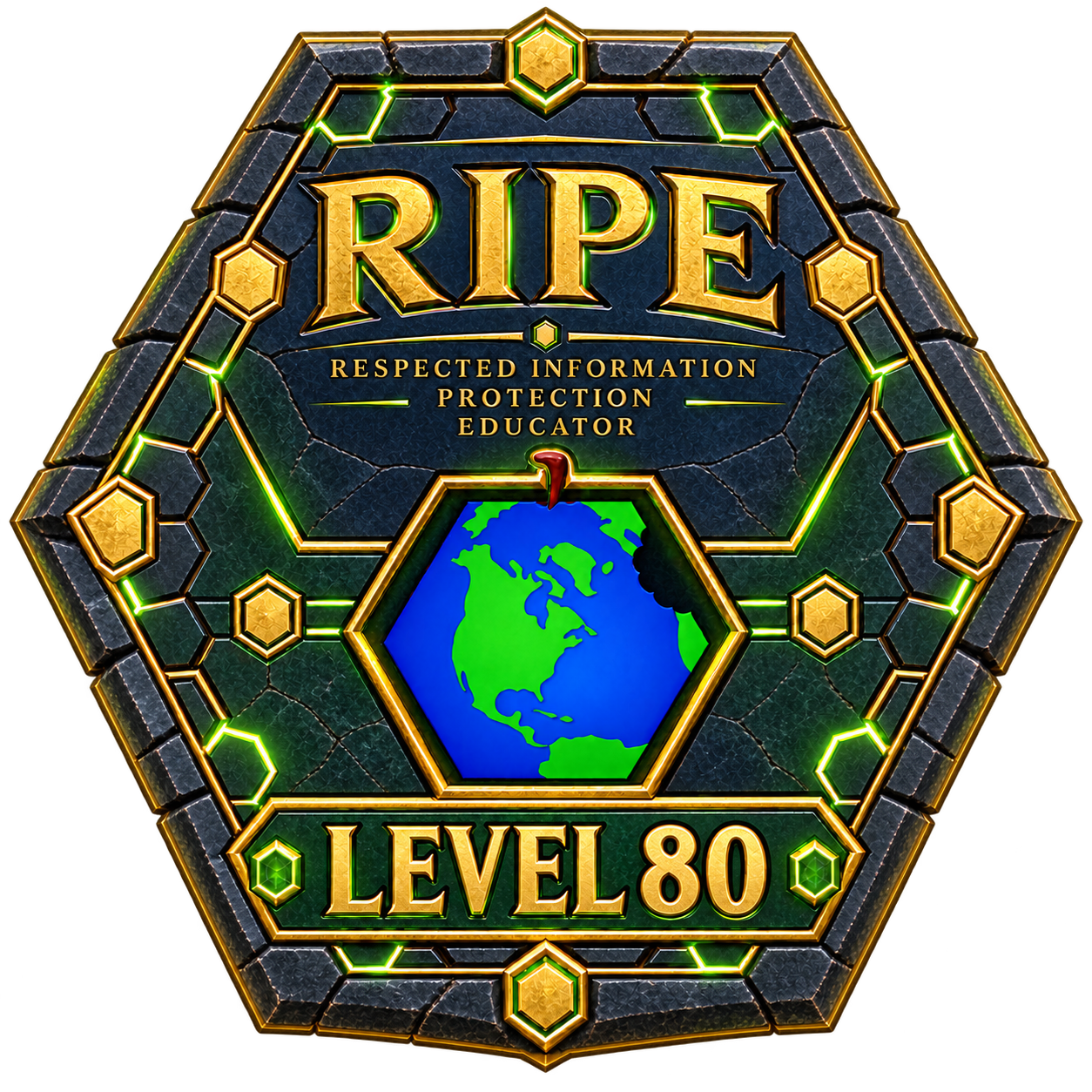 RIPE badge example, level 80