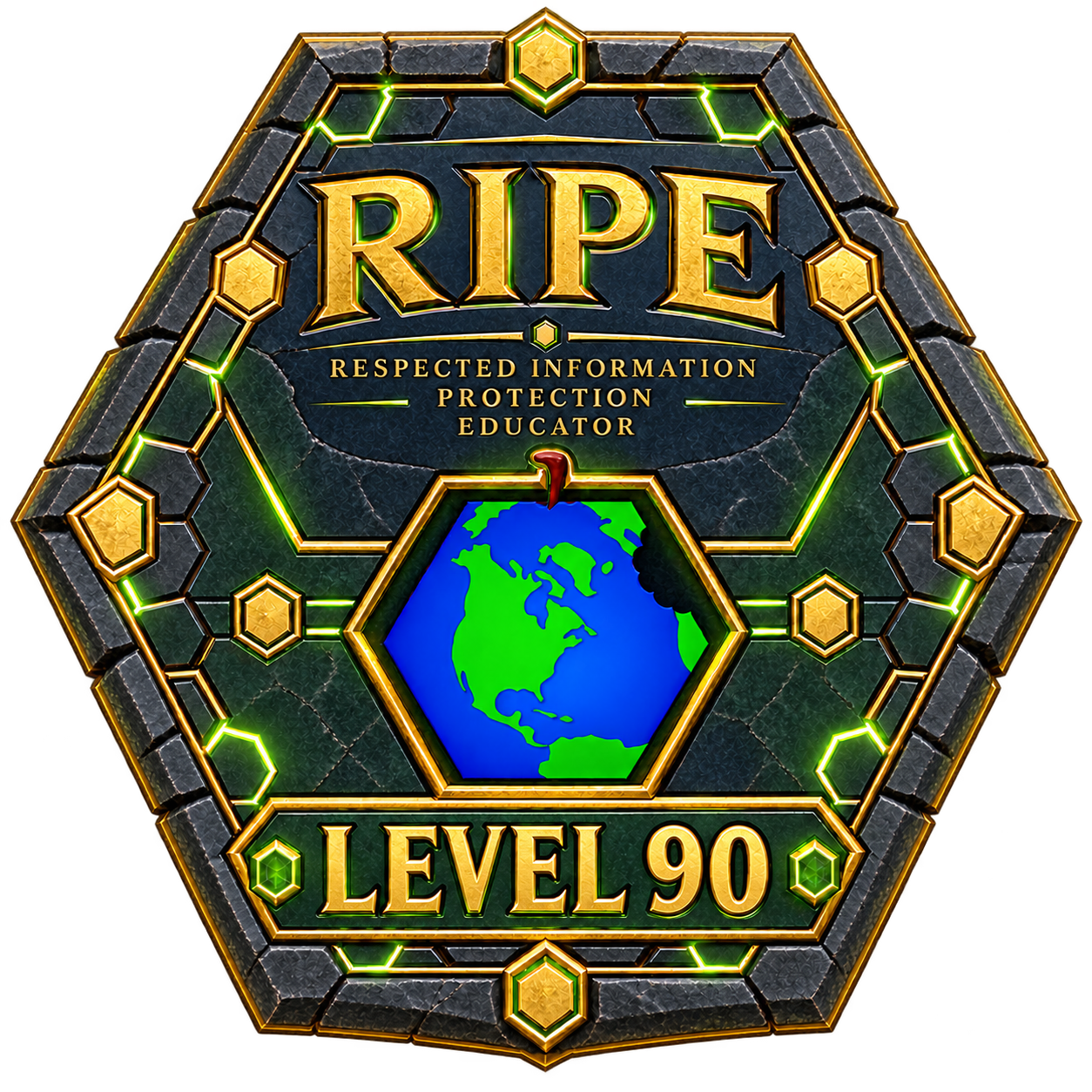 RIPE badge example, level 90